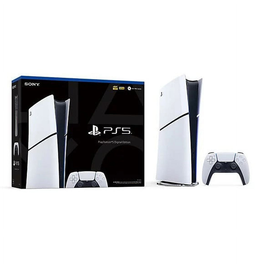 PlayStation 5 Digital Slim Console + PlayStation 5 DualSense Wireless Controller - Includes PS5 Console & DualSense Controller - 16GB RAM 1TB SSD - Custom Integrated I/O - Up to 120fps @ 120Hz