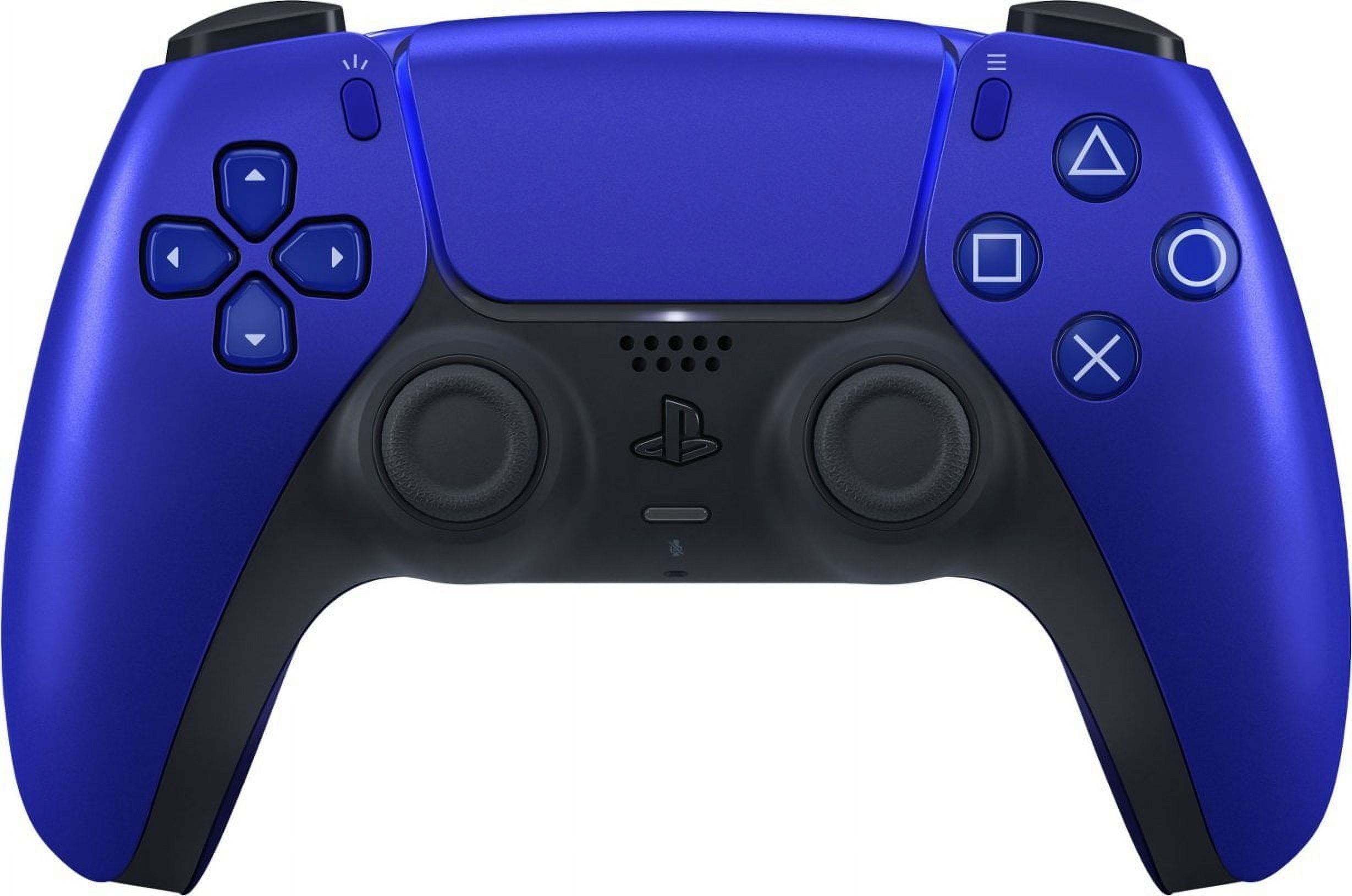 PlayStation 5 Slim Digital 825GB SSD Console with Two Controllers, White and Chroma Teal DualSense and Dual Controller Charger - PS5 Slim Digital Console