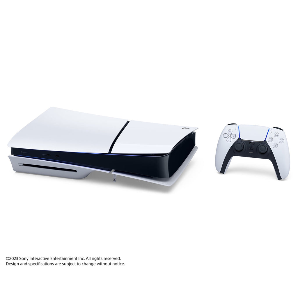 2023 New PlayStation 5 Slim Disc Edition Console, Controller and Mytrix 8K HDMI Ultra High Speed Cable - White, Slim PS5 1TB PCIe SSD Gaming Console