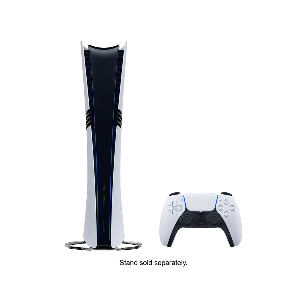 PlayStation 5 Pro 2TB SSD Digital Console with Two Controllers, White and Midnight Black DualSense and Mytrix Dual Controller Charger - Flagship PS5 Pro Console