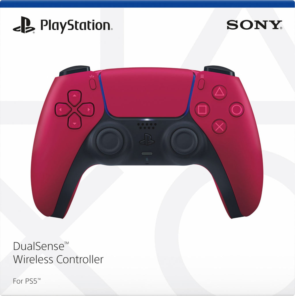 PlayStation 5 Slim Digital 1TB SSD Fortnite Cobalt Star Console with Two Controllers, White and Cosmic Red DualSense and Hard Shell Protective Controller Case - PS5 Slim Digital Console