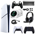 Sony PlayStation 5 Slim Digital Console with Extra Black Dualsense Controller and Accessories Kit (PS5, PlayStation Slim Digital Version)