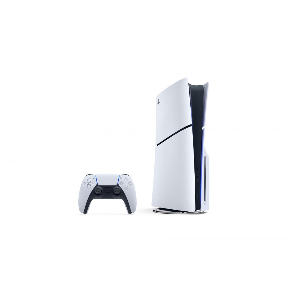 PlayStation 5 Slim Console 1TB + PlayStation 5 DualSense Wireless Controller Sterling Silver - Includes PS5 Console & 2 DualSense Controllers