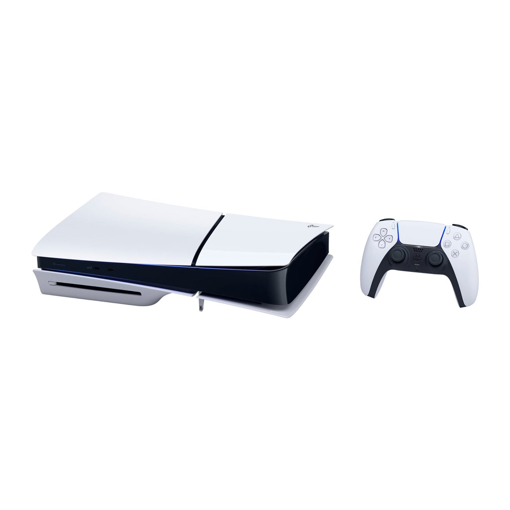 PlayStation 5 Slim Disc Version PS5 Gaming Console, AMD Ryzen Zen 8 Cores CPU 1TB PCIe Gen 4 NVNe SSD with 2 Wireless Controller - Original White - PS5 Disc Slim