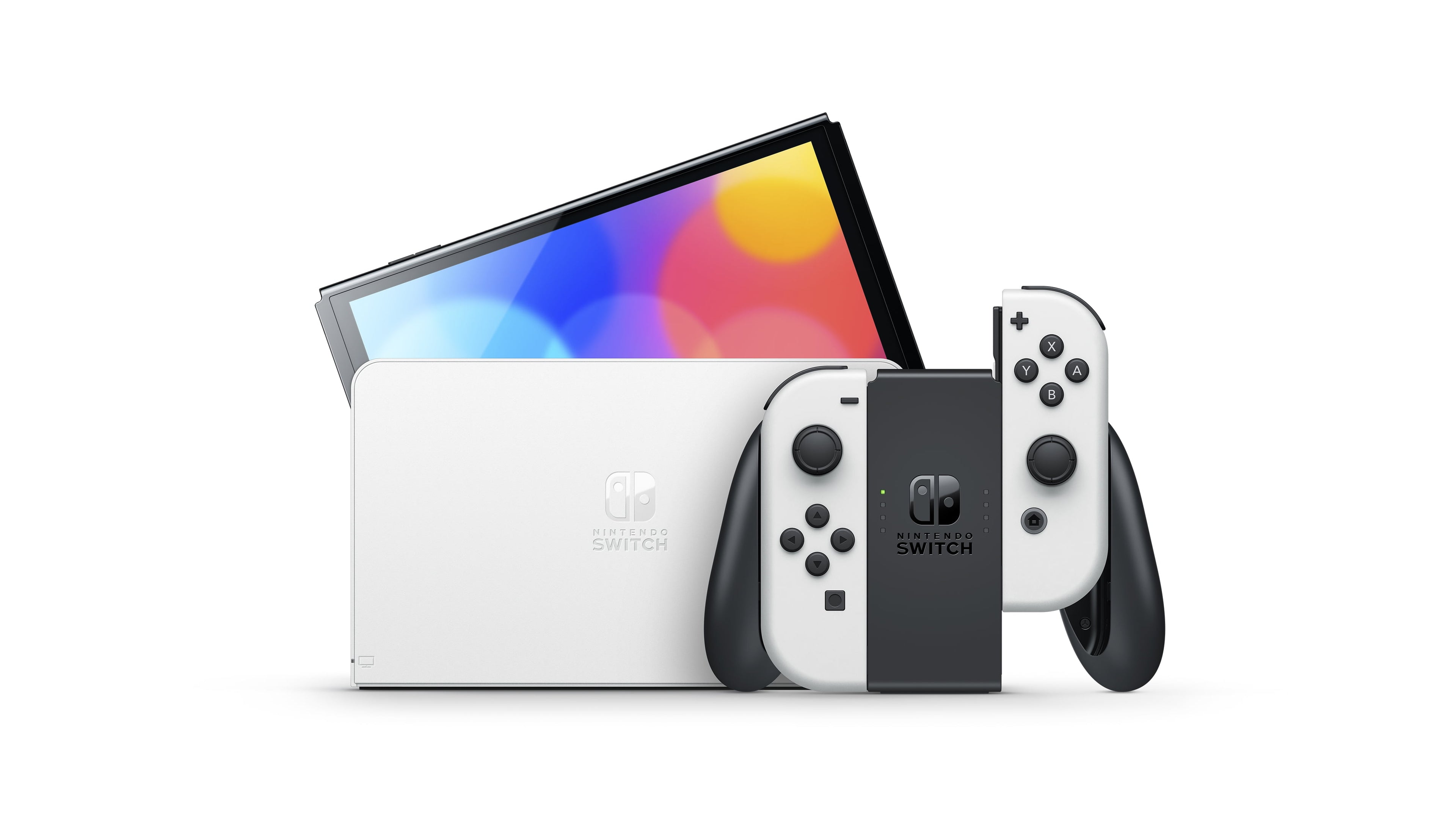 Nintendo Switch OLED Model Video Game Console with White Joy-Con, 64 GB, 1, 1, 1