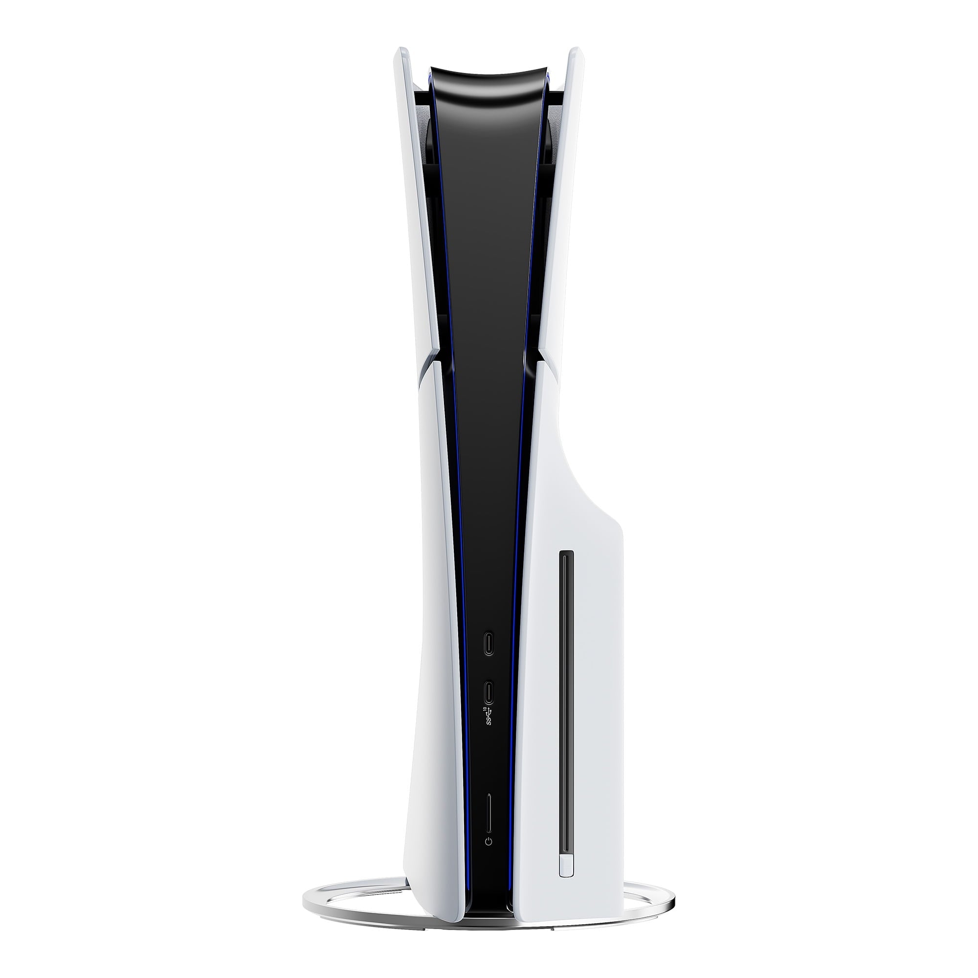 PlayStation 5 Slim Disc Edition Bundle with Gran Turismo 7 and C-Gamers Dual-Controller Charger - PS5, White
