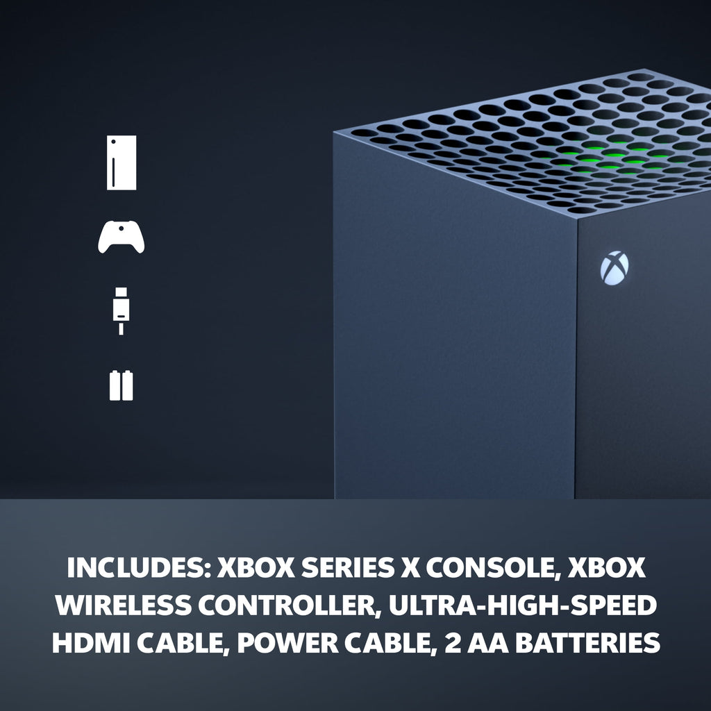 XBOX Series X - Gaming Console - 1TB SSD - Includes XBOX Wireless Controller - 4K Gaming - 120FPS - Carbon Black