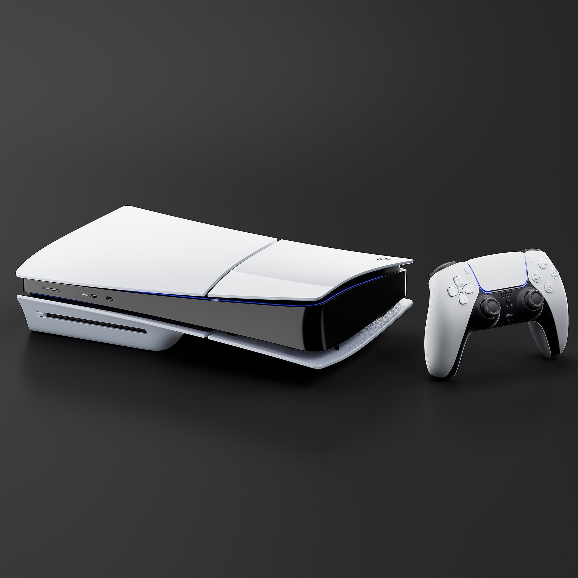 PlayStation 5 Slim Disc 1TB SSD Call of Duty Black Ops 6 Bundle with Two Controllers, White and Gray Camouflage DualSense and Mytrix Dual Controller Charger - PS5 Slim Disc Edition